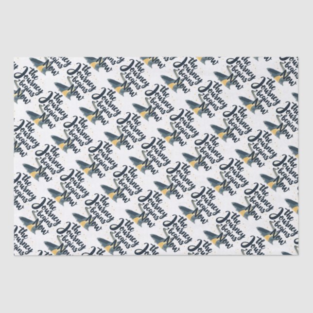 Die Reise beginnt jetzt Seidenpapier (Vorderseite)