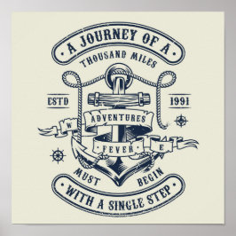 Die Reise beginnt mit einem Schritt Poster