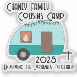 Die Reise-Cousin Camp Retro Camper Aufkleber