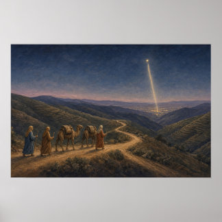 Die Reise der Heiligen Drei Könige Weihnachtsposte Poster