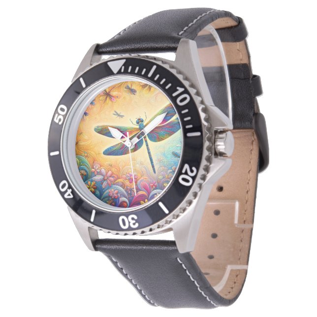 Die Reise der Libellen Armbanduhr (Schrägansicht)