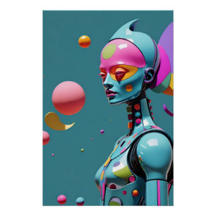 Die Reise des Geistes in einem Flicker des fluores Poster