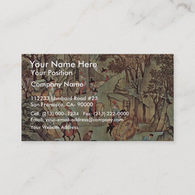 Die Reise des Kaisers Ming Huang Shu nachher Visitenkarte (Vorderseite)