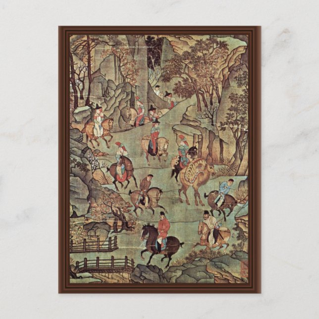 Die Reise des Kaisers Ming Huang Shu Postkarte (Vorderseite)