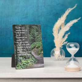 Die Reise des Lebens auf einen Weg, der für uns Pl Fotoplatte