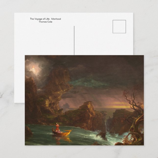 Die Reise des Lebens: Mannesalter von Thomas Cole  Postkarte (Vorne/Hinten)