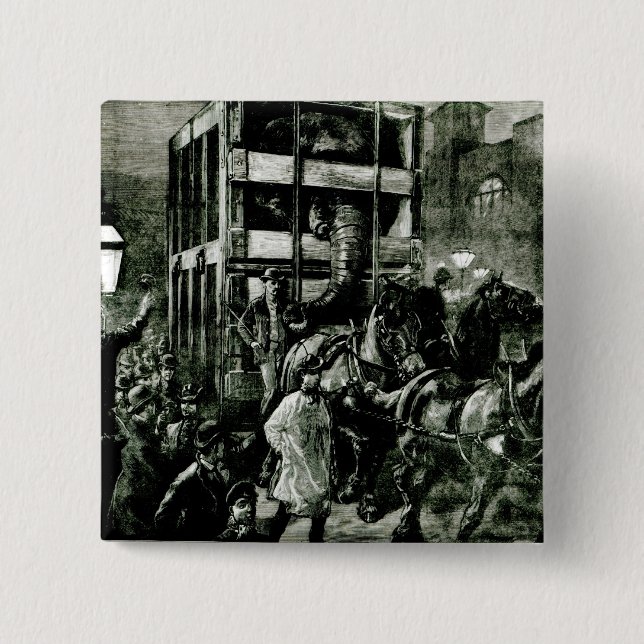 Die Reise des Tunnels-bohrwagen nach den Docks Button (Vorderseite)