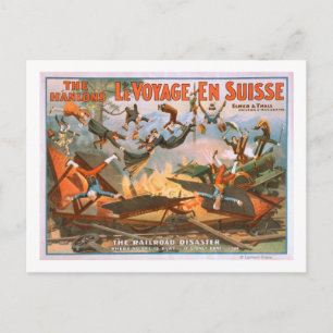 Die Reise in die Schweiz - Die Eisenbahnkatastroph Postkarte