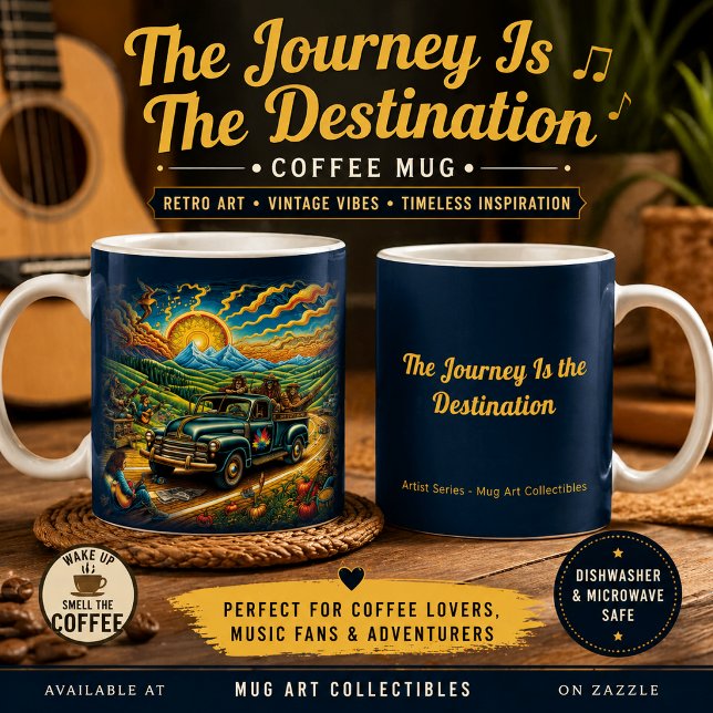 Die Reise ist das Ziel Kaffeetasse (Von Creator hochgeladen)