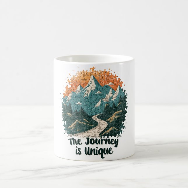 Die Reise ist einzigartig Kaffeetasse (Mittel)