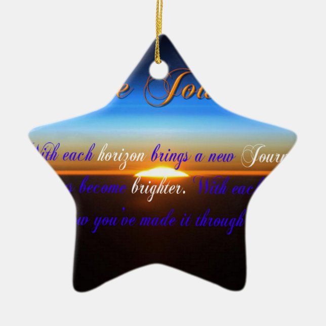 Die Reise Keramik Ornament (Vorne)