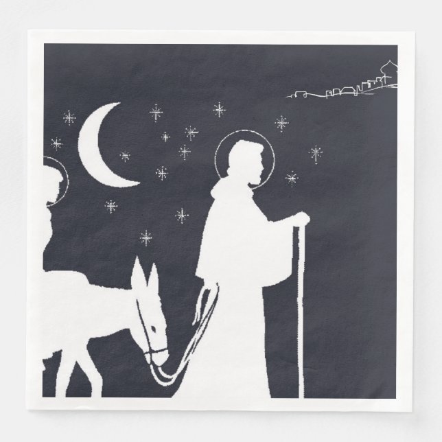 Die Reise nach Bethlehem Serviette (Vorderseite)