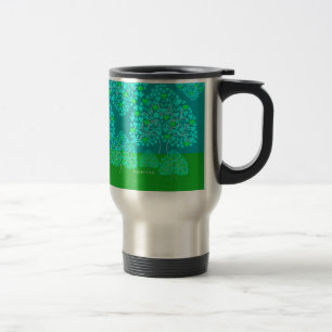 Die Reise-Tasse Herz-Baum(blaue u. grüne) Reisebecher