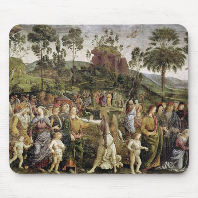 Die Reise von Mosese, c.1481-83 Mousepad (Vorne)