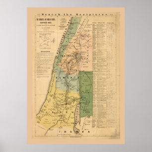 Die Reisen und Taten Jesu Karte (1881) Poster