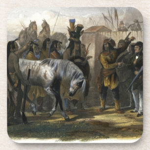 Die Reisenden, die nahe Minatarre amerikanischen Getränkeuntersetzer