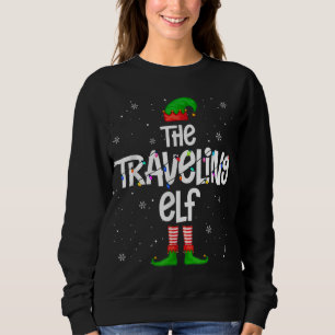Die reisenden Elf Weihnachtsleuchten Elf Matching Sweatshirt