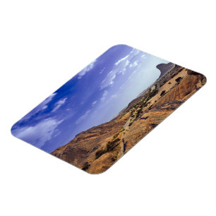 Die reizvolle Schönheit der Wüste unter einem blau Magnet