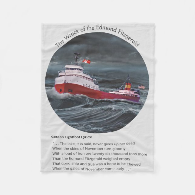 DIE REKHE DES EDMUND FITZGERALD FLEECEDECKE (Vorderseite)