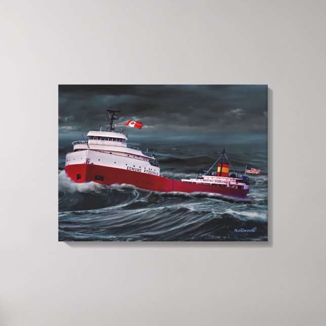 DIE REKHE DES EDMUND FITZGERALD LEINWANDDRUCK (Vorderseite)