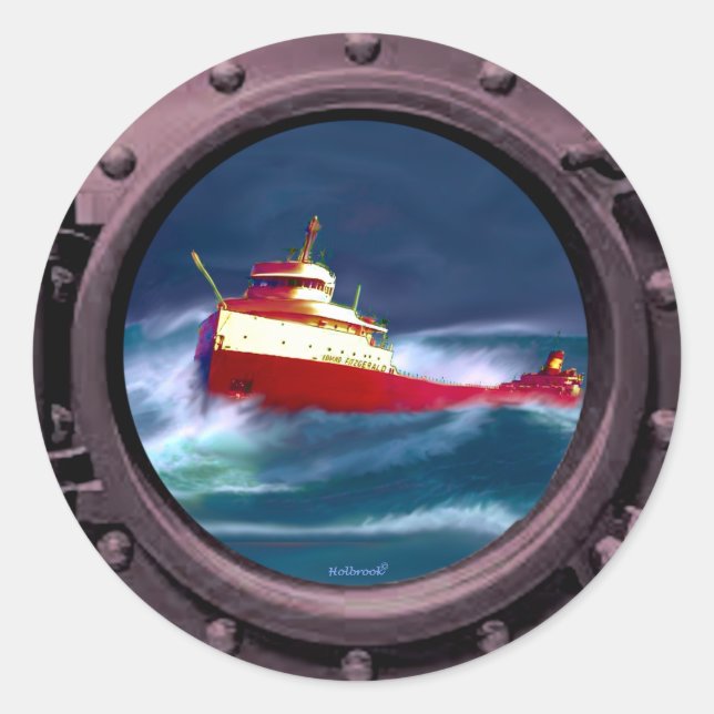 DIE REKHE DES EDMUND FITZGERALD RUNDER AUFKLEBER (Vorderseite)