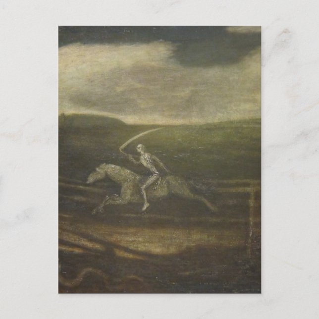Die Rennstrecke oder der Tod auf einem blassen Pfe Postkarte (Vorderseite)