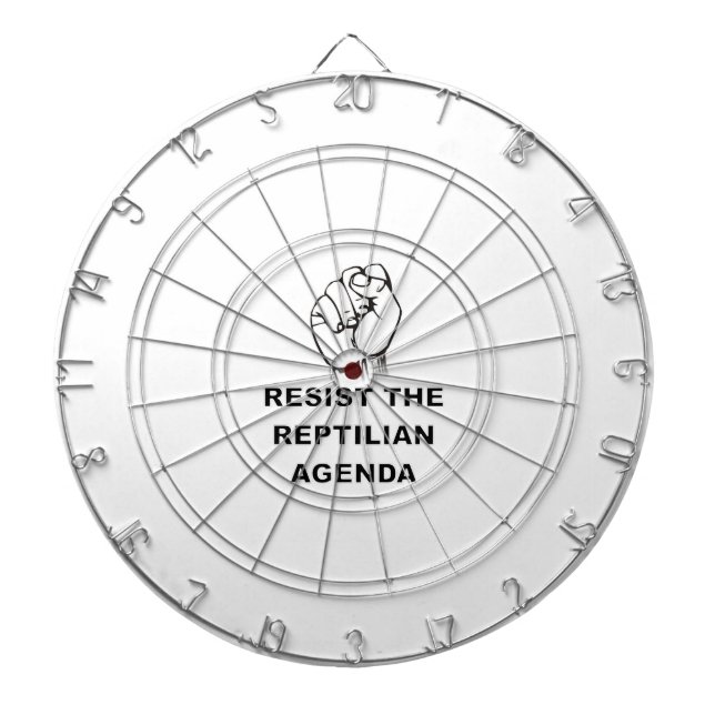 Die Reptilienagenda widerstehen Dartscheibe (vorne)