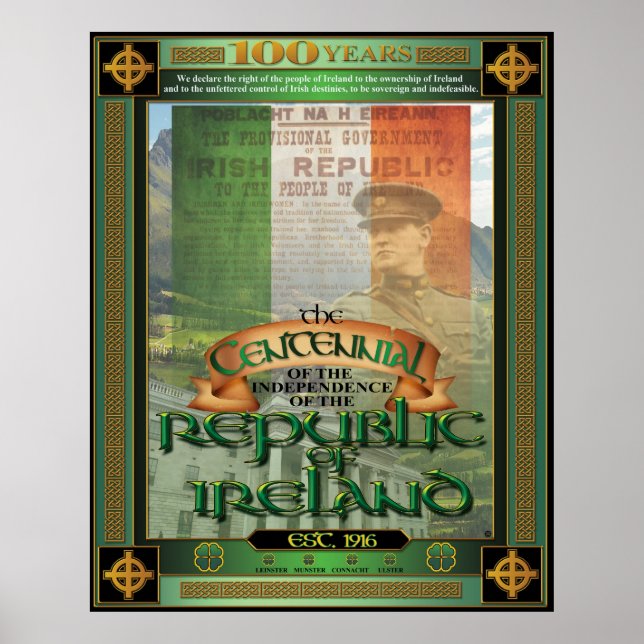 Die Republik Irland Centennial. Poster (Vorne)