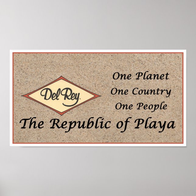 Die Republik Playa am Strand von Toes Poster (Vorne)