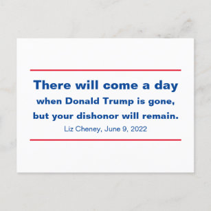 Die Republikaner, Ihre Ehrerbietung wird Cheney Zi Postkarte