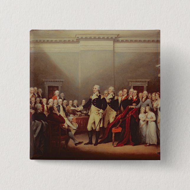Die Resignation von George Washington Button (Vorderseite)