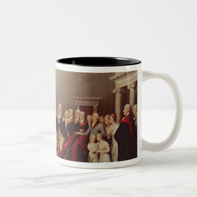 Die Resignation von George Washington Zweifarbige Tasse (Rechts)