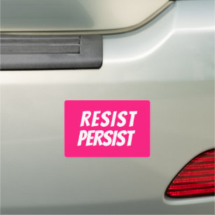 Die Resist bleibt heiß rosa Fuchsien und weiß Auto Magnet