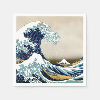 Die restaurierte Große Welle vor Kanagawa von Hoku Serviette