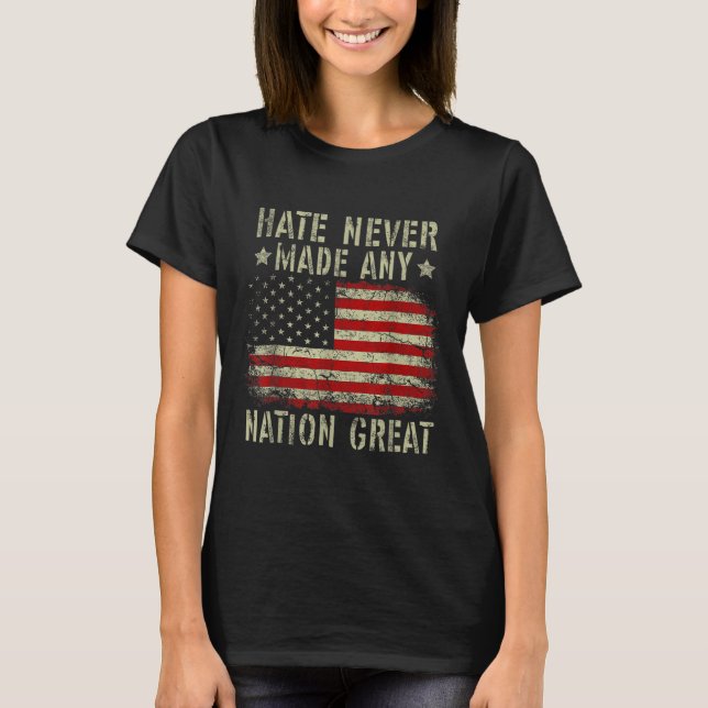 Die Retro-Flagge hat nie eine Nation großartig geg T-Shirt (Vorderseite)