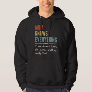 Die Retro-Mama kennt alles, was Frauen am Mutterta Hoodie