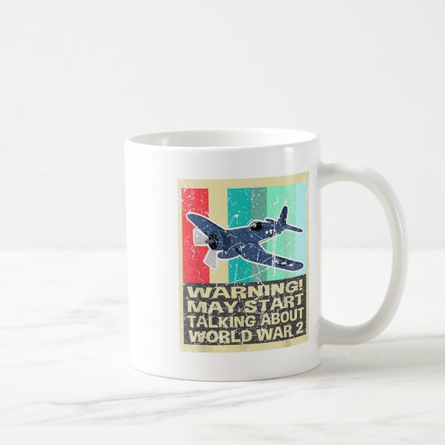 Die Retro-Warnung kann beginnen, über WW2 Shirt Wo Kaffeetasse (Rechts)