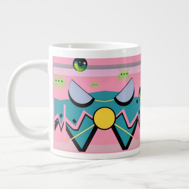 Die Retrowellen des Ruhmes - Ken Gage Art Jumbo-Tasse (Links)