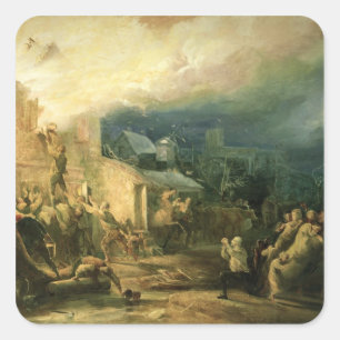 Die Rettung John Wesleys Quadratischer Aufkleber