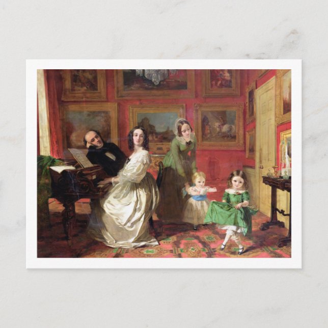 Die Rev. und Frau Palmer-Lovell mit ihrer Tochter Postkarte (Vorderseite)