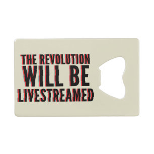 Die Revolution wird in einen neuen Rahmen gestellt Geldbeutel Flaschenöffner