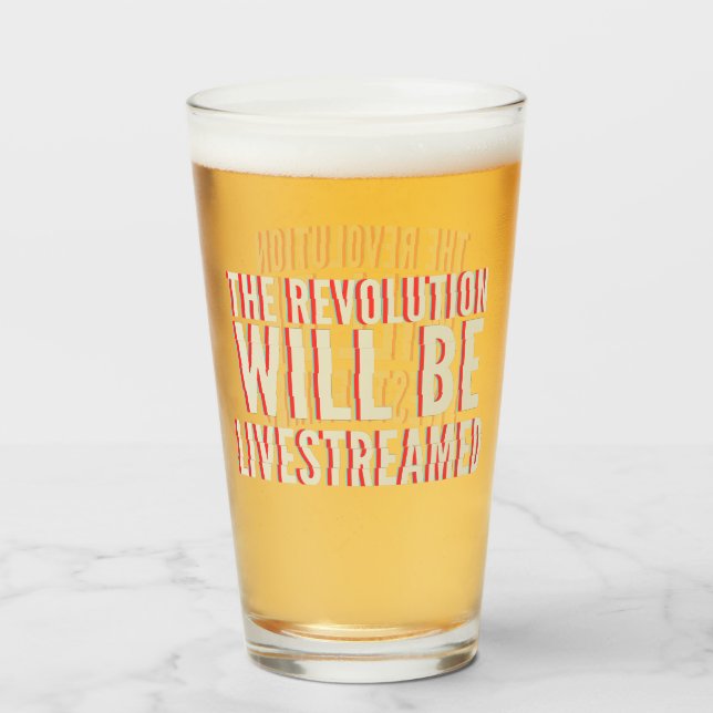 Die Revolution wird in einen neuen Rahmen gestellt Glas (Rückseite (gefüllt))