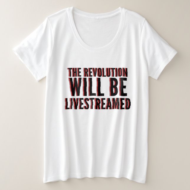 Die Revolution wird in einen neuen Rahmen gestellt Große Größe T-Shirt (Design vorne)