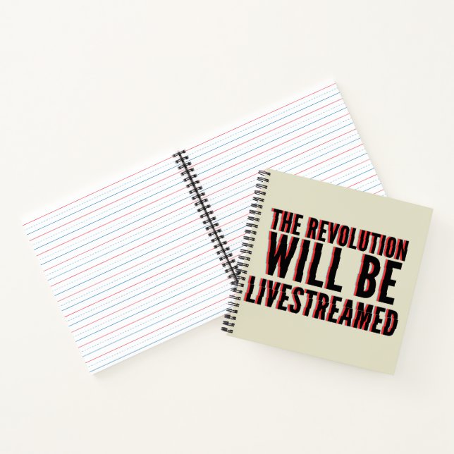 Die Revolution wird in einen neuen Rahmen gestellt Notizbuch (Innenseite)