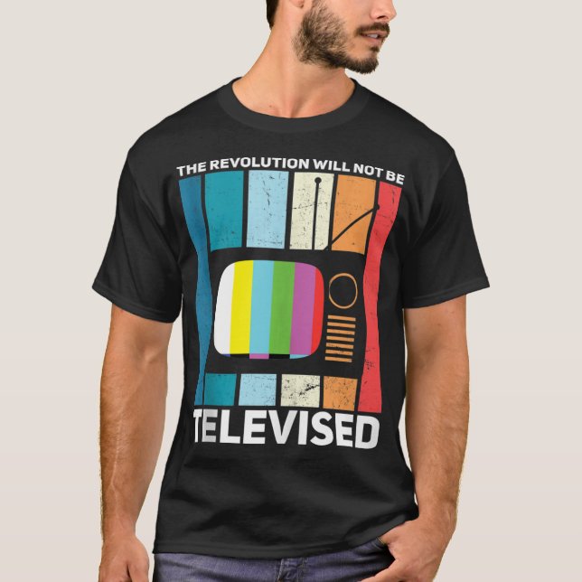 Die Revolution wird nicht schwarz Fernseher L T-Shirt (Vorderseite)