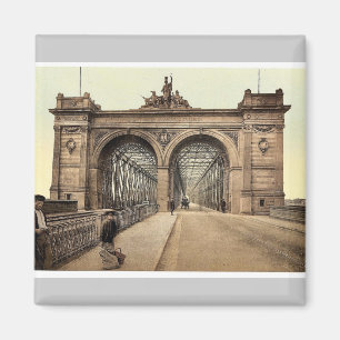 Die Rhein-Brücke, Mannheim, Baden, Deutschland Magnet