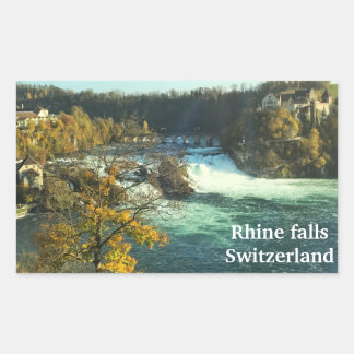 Die Rheinfall in der Schweiz Rechteckiger Aufkleber