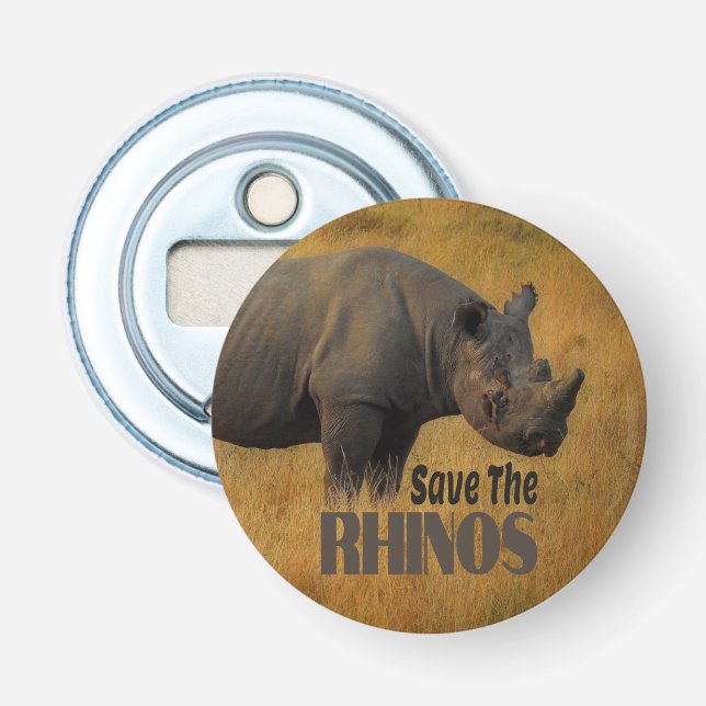 Die Rhinos gerettet Flaschenöffner (Vorderseite)