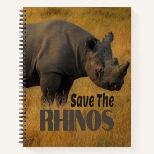 Die Rhinos gerettet Notizbuch