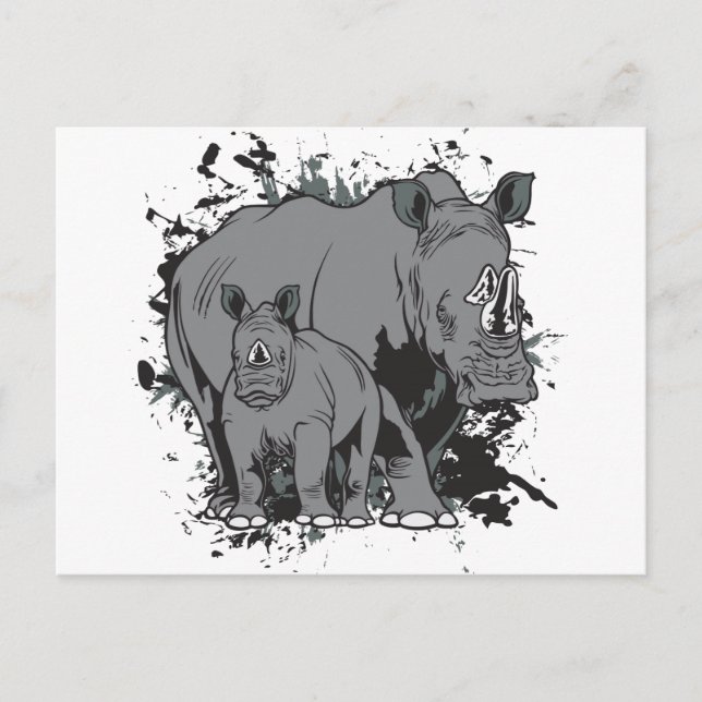 Die Rhinos Postkarte (Vorderseite)